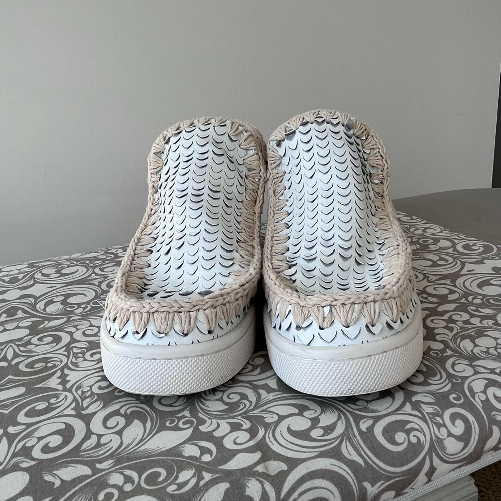 Mou Special Leather White Summer Eskimo Sneakers - Picture 6 of 7